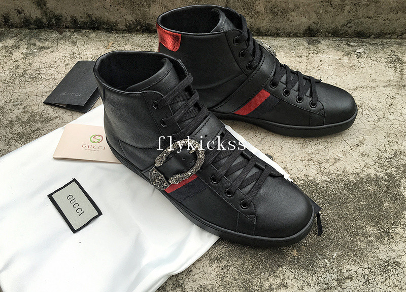 GC Ace Embroidered Sneaker High Top Black